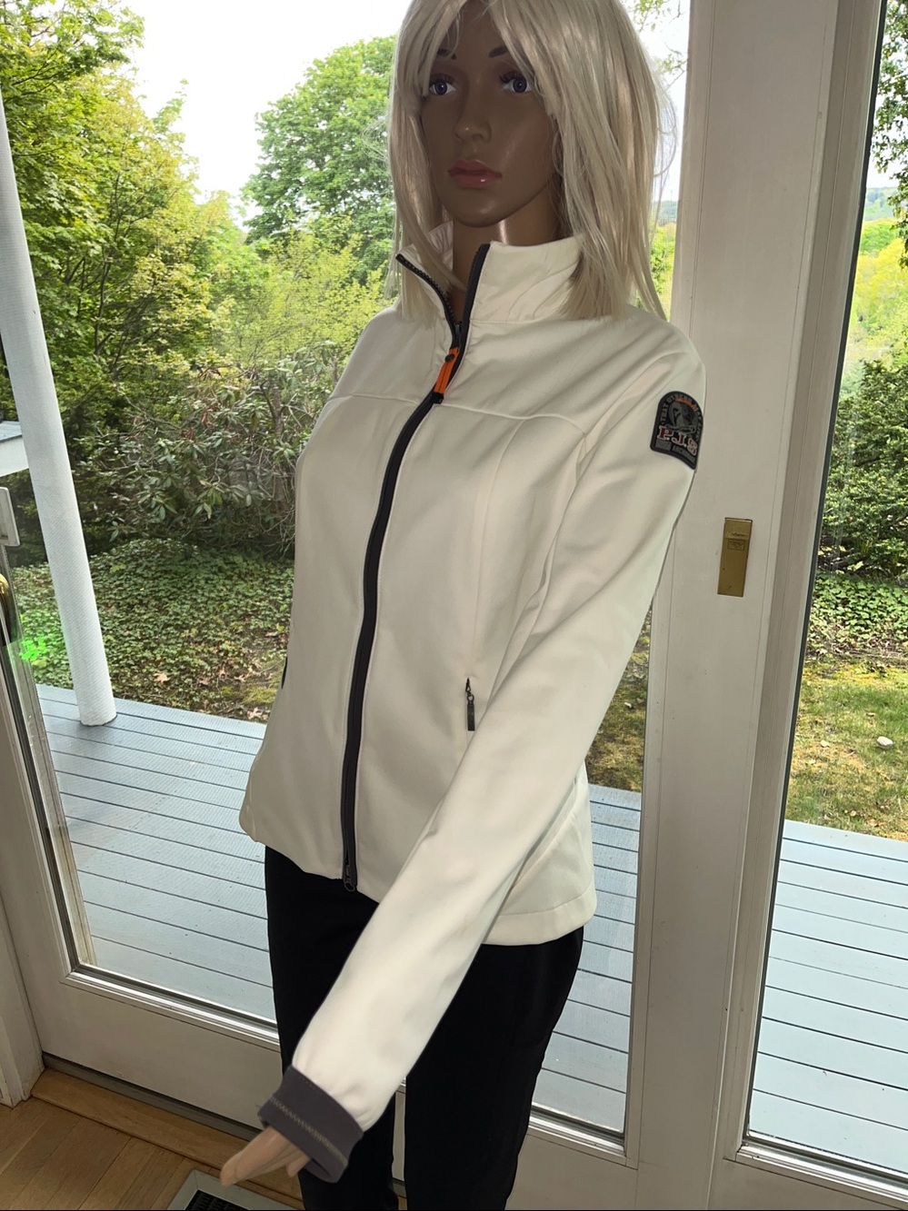 Parajumpers Cream Jacket with Red Logo Detail